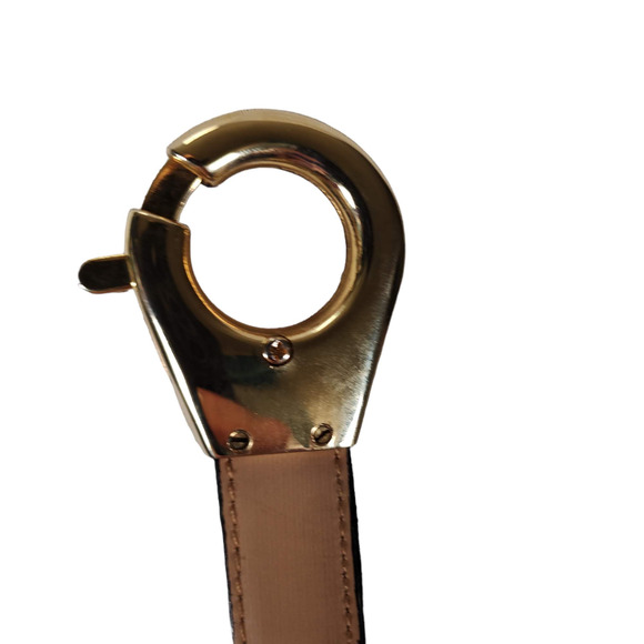 Black Suede Belt Gold Chain Statement Hardware M/L Minimalist Modern main image 10